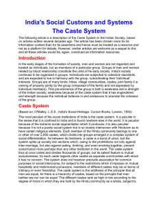 India's Social System and Castes