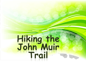 Hiking the Muir trail