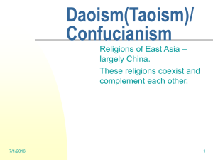 Taoism/ Confucianism