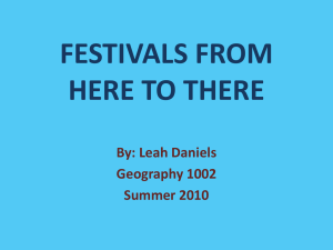 Festivals From Here To There - Leah Daniels 2010