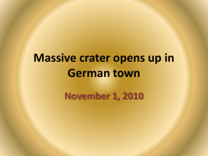 Massive crater opens up in German town November 1, 2010