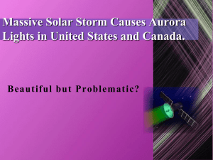 Massive Solar Storm Causes Aurora Lights in United States and Canada.