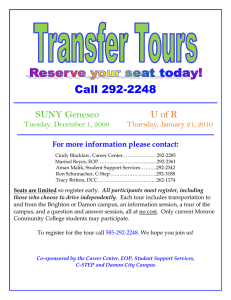 Call 292-2248 SUNY Geneseo  U of R