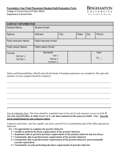 Foundation-Year Student Self-Evaluation