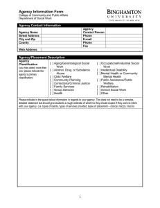 Field Agency Information Form