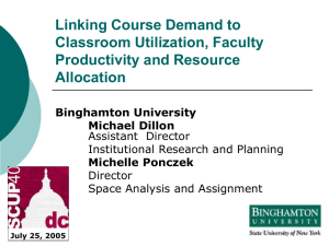 Linking Course Demand to Classroom Utilization, Faculty Productivity and Resource Allocation