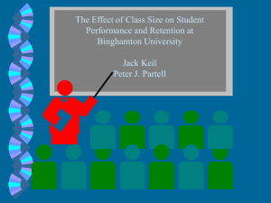 The Effect of Class Size on Student Performance and Retention at