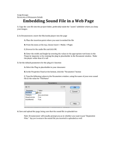 Embedding Sound File in a Web Page