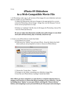 iPhoto 09 Slideshow to a Web-Compatible Movie File
