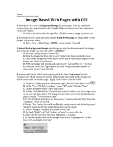 Image-Based Web Pages with CSS (.doc)