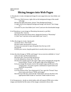 Slicing Images into Web Pages