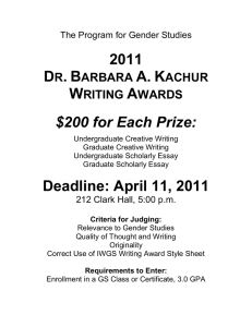 Writing Awards