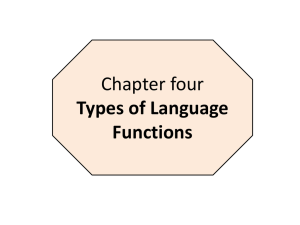 Chapter four Types of Language Functions