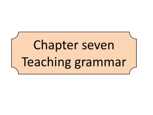 Chapter seven Teaching grammar