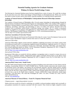 External Research Grant and Fellowship Opportunities