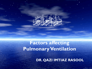 LECTURE ON FACTORS AFFECTING PULMONARY VENTILATION