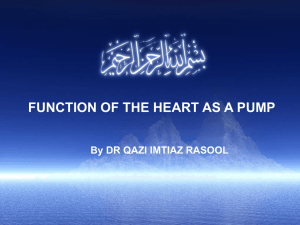 FUNCTION OF HEART AS A PUMP
