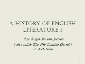 Ahistory of English Literature