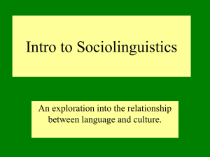 Relationship between Language and Culture