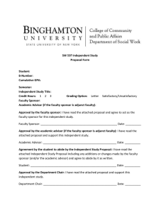 SW 597 Independent Study Proposal Form
