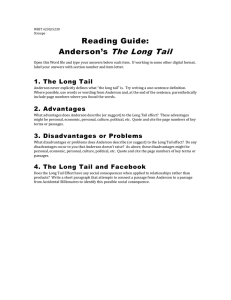 The Long Tail Reading Guide: Anderson’s