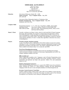 Resume (MS Word 2000)