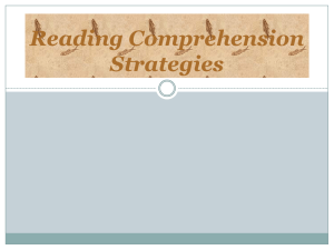 Reading Comprehension Strategies PowerPoint Presentation