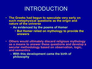 Greece - the birth of Philosophy (ppt)