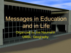 Messages in Education and Life
