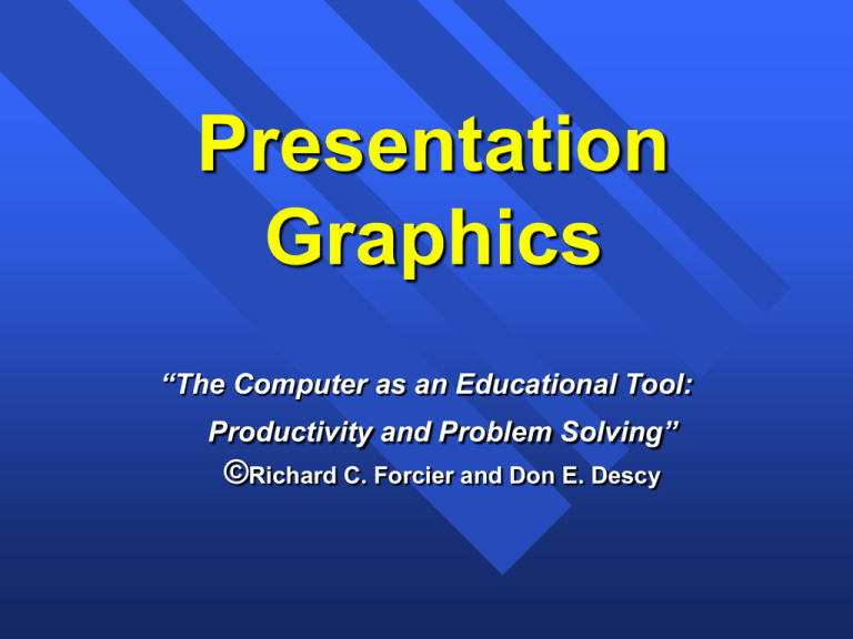 presentation graphics are used in