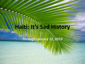 Haiti: Sad History