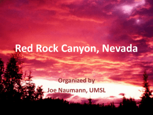 Red Rock Canyon, Nevada Organized by Joe Naumann, UMSL