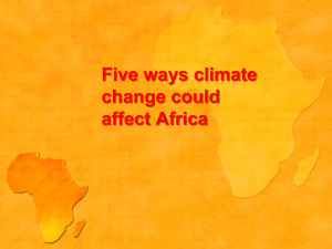 Five Ways Climate Change Could Affect Africa