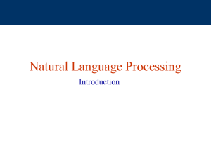 Introduction to NLP