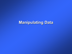 Manipulating data