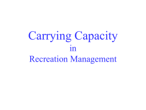 Carrying Capacity in Recreation Management