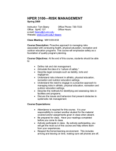 —RISK MANAGEMENT HPER 3100