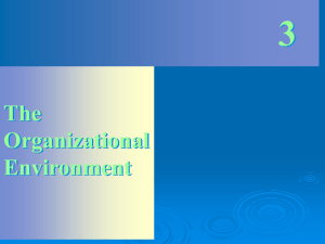 Chapter - 3 The Organizational Enviroment