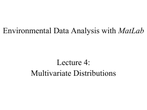 MatLab Lecture 4: Multivariate Distributions
