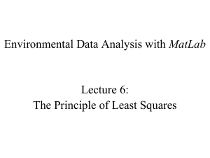 MatLab Lecture 6: The Principle of Least Squares