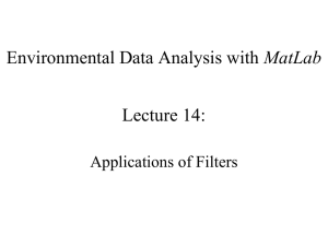 MatLab Lecture 14: Applications of Filters
