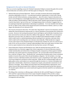 EAC/LAC Background Statement on Gen Ed issues at PCC