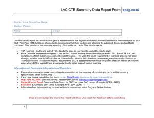 LAC CTE Summary Data Report Form