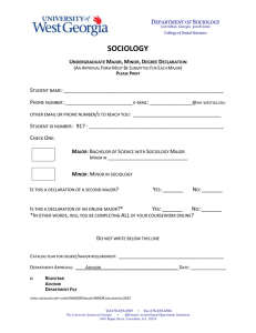 Major/Minor Declaration Form (Print Submit)