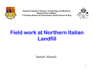 Field Work in Italy