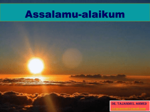 Assalamu-alaikum DR. TAJAMMUL AHMED