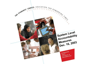 System-Level Accountability Framework Update