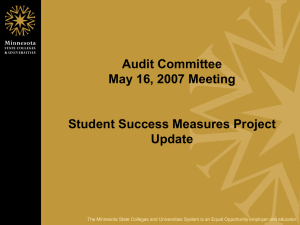 Student Success Measures Project PowerPoint