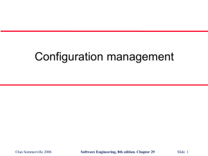 Configuration management ©Ian Sommerville 2006 Slide  1