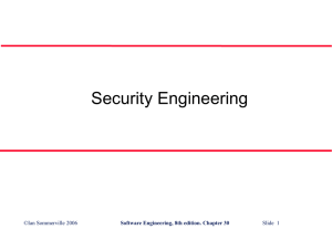 Security Engineering ©Ian Sommerville 2006 Slide  1
